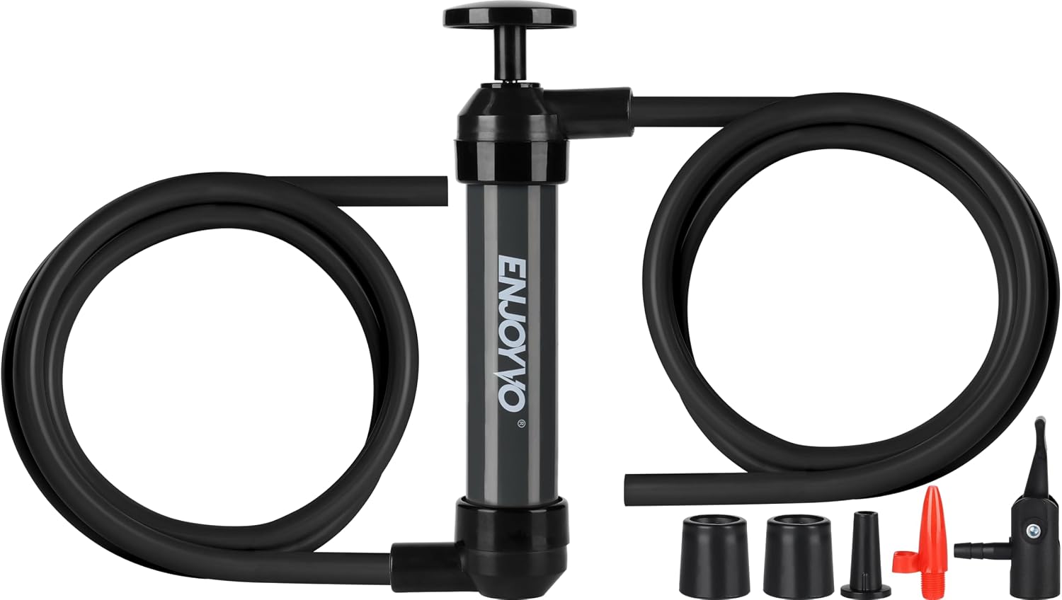 Manual Multi-Use Transfer Pump - 3-in-1 Siphon, Forced Liquid & Air Inflator Pump for Gasoline, Diesel, Oil - No Electricity Needed, 6-8L/min Fast Flow with 51" Extended Hose