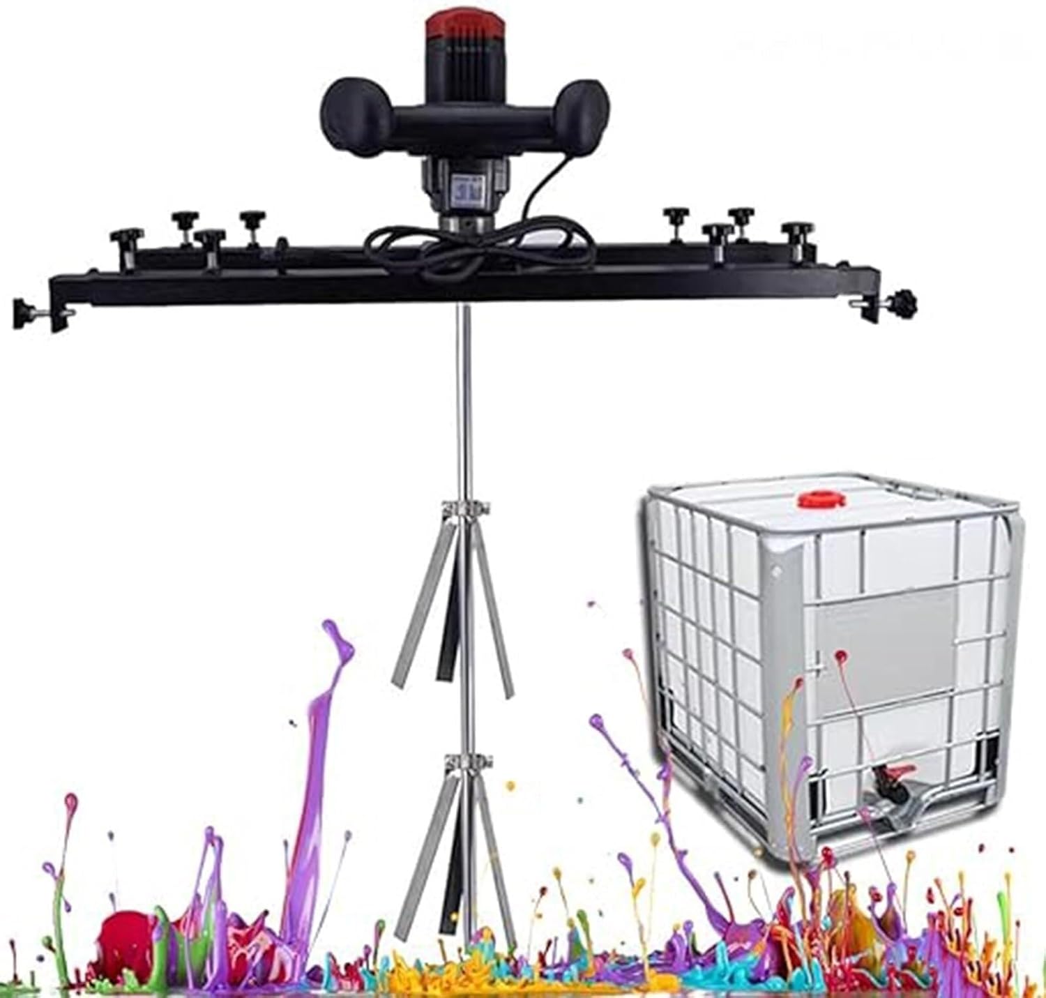 IBC Agitator, 3000W Electric Tank Mixer Machine, 0~800 RPM Commercial 1 Ton Paint Stirring Machine with Support Hanger, Paint Mixing Equipment