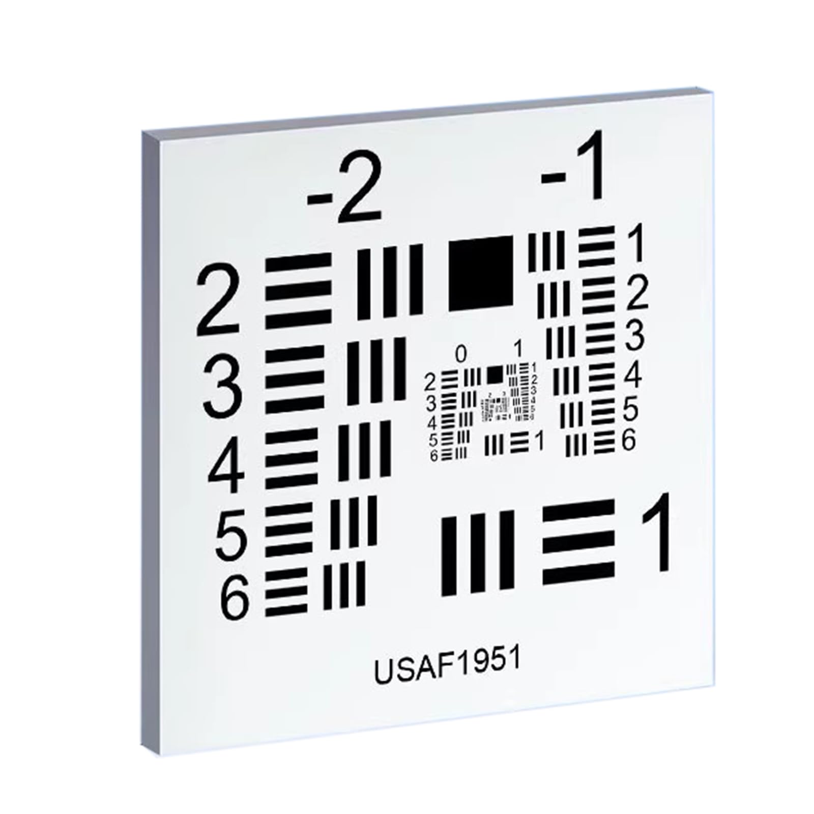 Tabla de prueba de cámara de microscopio óptico, placa de calibración de resolución espacial de 3 pulgadas para inspección industrial, precisión ± 5 um, tarjetas de película positiva/negativa