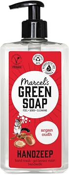 Marcel's Green Soap - Hand Soap Argan & Oudh - Handwash Dispenser - Microplastic-free formula - Vegan - 100% recycled plastic bottle - Refillable - 500 ml