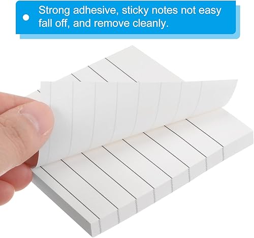 Miniatura 5 de PATIKIL Notas adhesivas de 3 x 3 pulgadas, paquete de 6 rejillas forradas en blanco, 80 hojasbloc, poste de notas para oficina en casa, negocios,