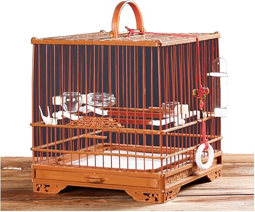 Amazon Co Jp インコ ケージ おしゃれ オウム ケージ 小型 鳥かご 鳥小屋 鳥 キャリー イージーホーム ブラウン 22 21 22cm ペット用品