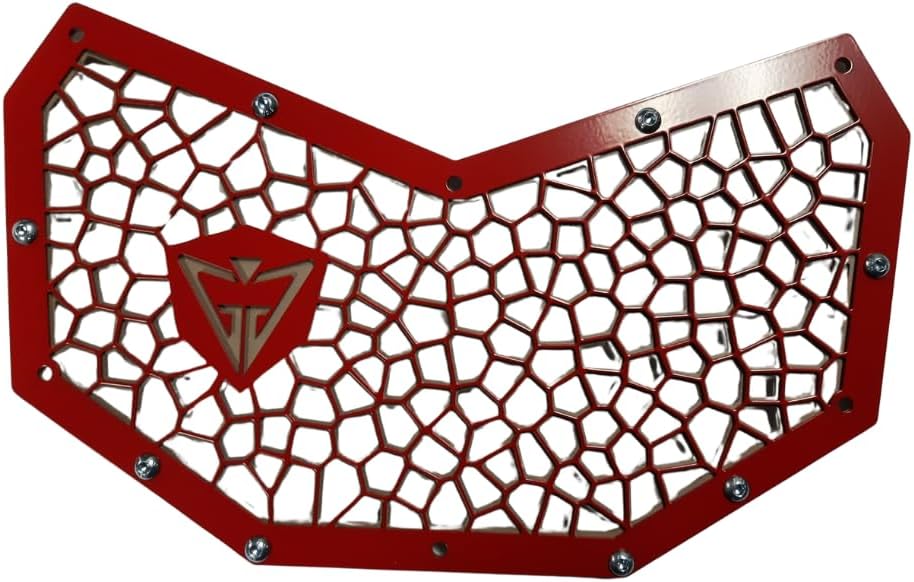 GAM Front Grill For Can Am Maverick X3 2017-2021 All Modals Radiator Guard Blue/Red/Orange (Red)