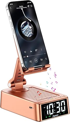 Miniatura 9 de Regalos para hombres y mujeres, soporte de teléfono con altavoz Bluetooth y soporte ajustable de teléfono celular de ángulo giratorio de 360° para