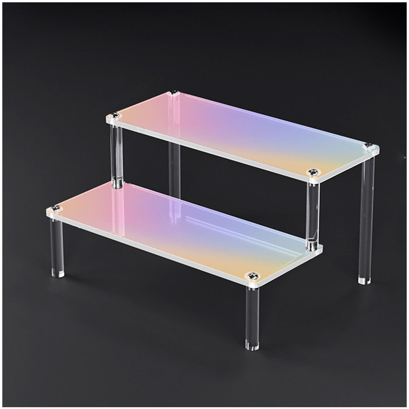 CXGBQSJ Acrylic Multi Level Display Stand Step Riser for Retail Merchandising, Countertop Display for Small Items,20cm