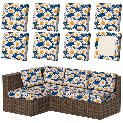 Large Patio Outdoor Cushion Covers, Stretch Couch Chair Furniture Slipcover by Vorshape - Used condition - US$34.03