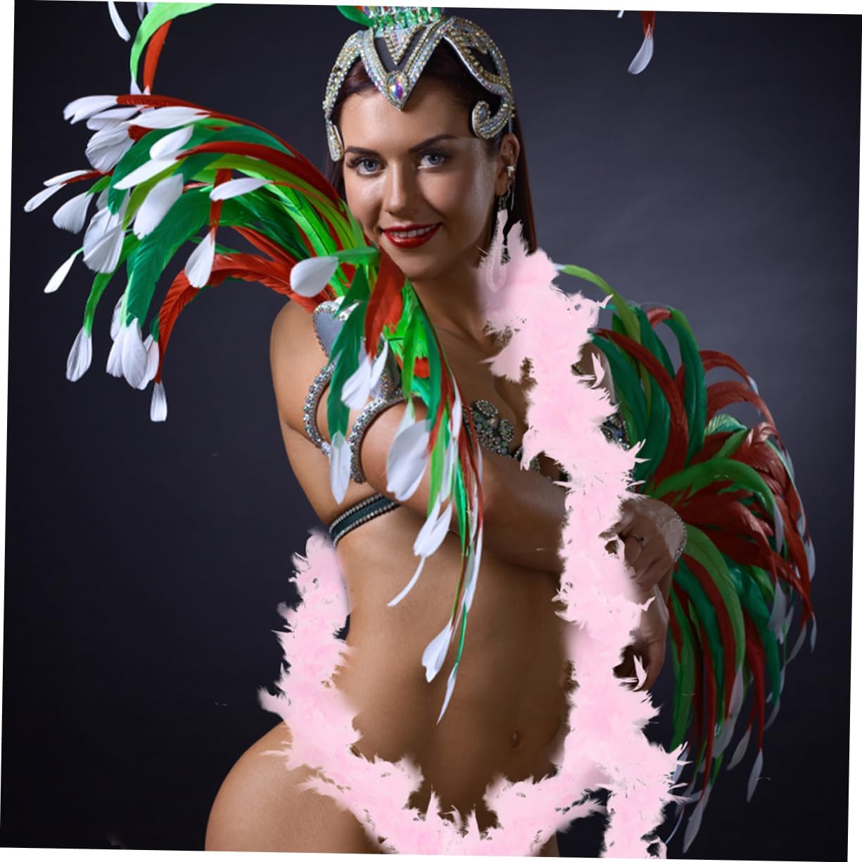 Beavorty 4Pcs Plume Boas Trim for Dress Up DIY Party Costume Accessories Flapper Costume Decoration for Crafting Stage Performances