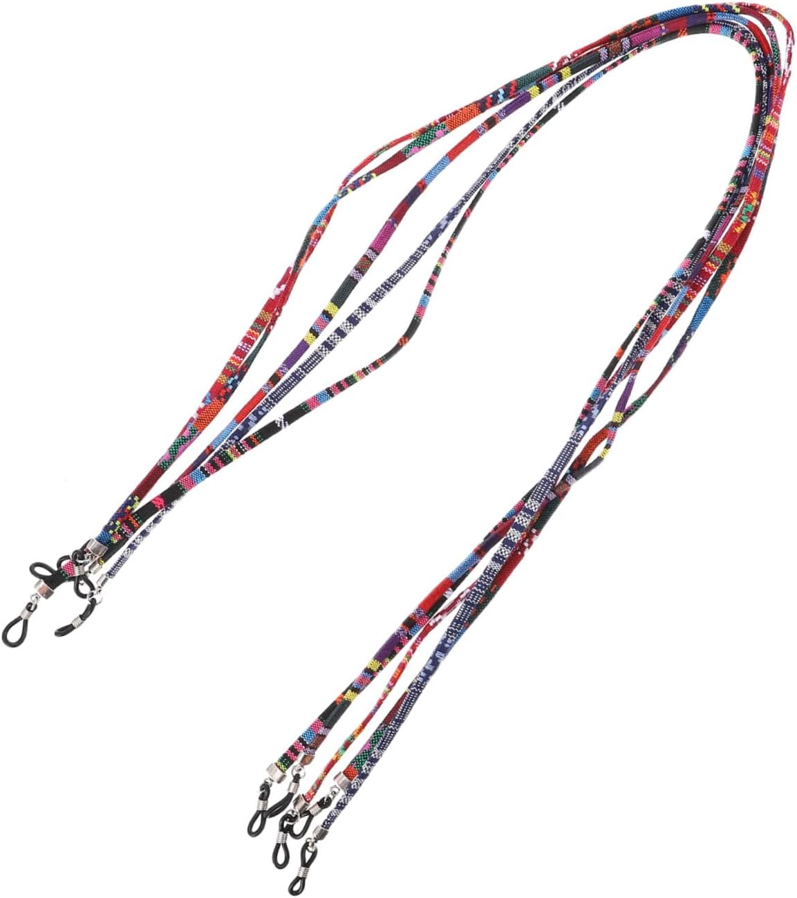 Outanaya 10pcs Anti-slip Eyeglasses Straps Adjustable Sunglasses Cord Face Glasses Chain Colorful Flat Rope for Sports and Outdoor Safety Eyewear Retainer Random Color