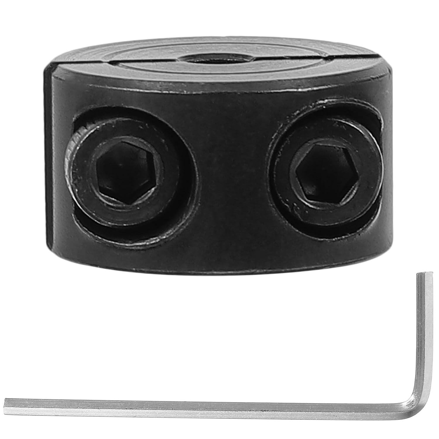 Stainless Steel Shaft Collar Clamp-on Ring with Screw for Gaming Chair, Black Split Fixing Throat Clamp Reduces Noise and Prevents Office Chair from Sinking Random Color