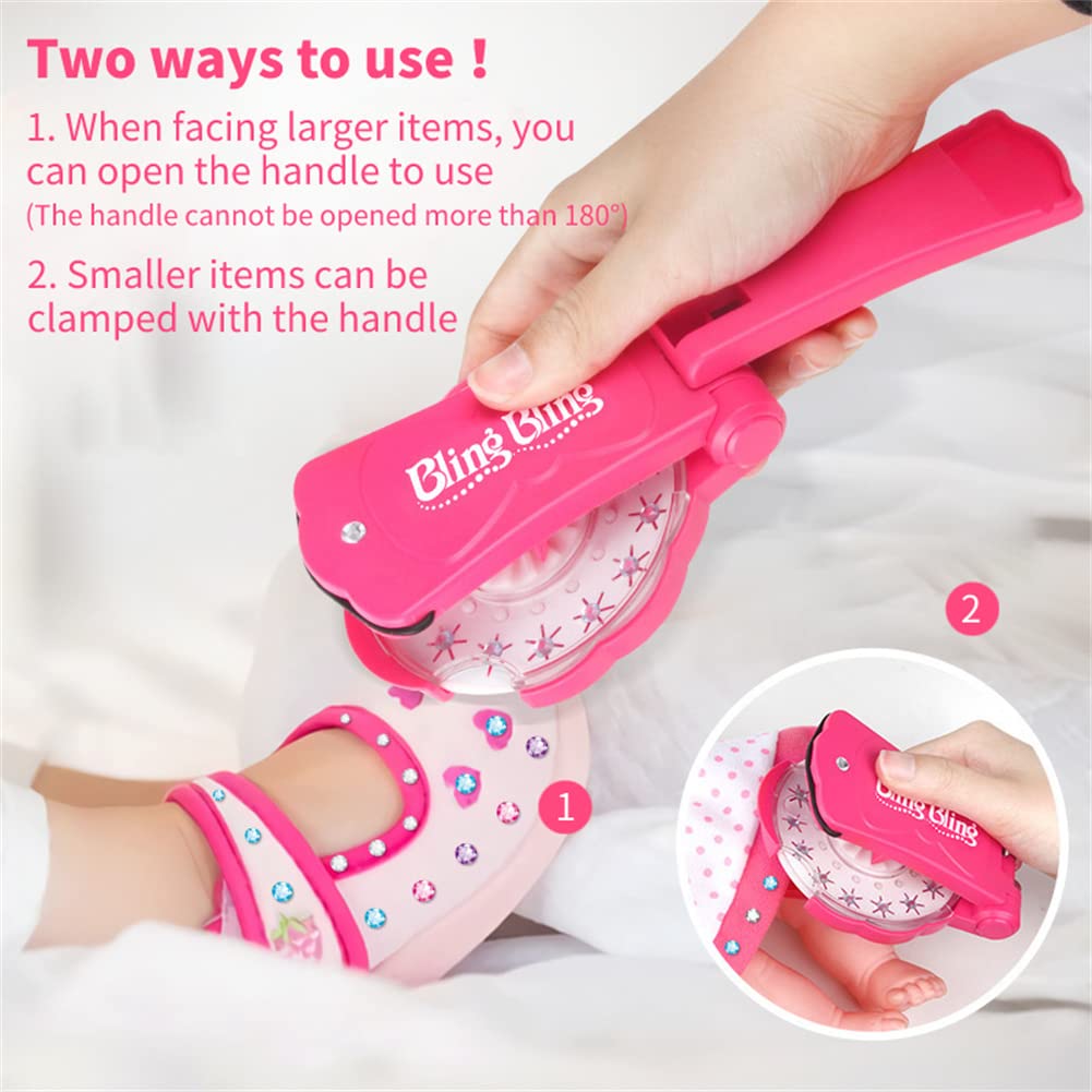 Newvent® Shining Bling Diamond Hair Sparkle Stapler Machine | Bling Stickers Drilling Machine For Girls | | Trendy Hair Accesories (Pack of 1) 4