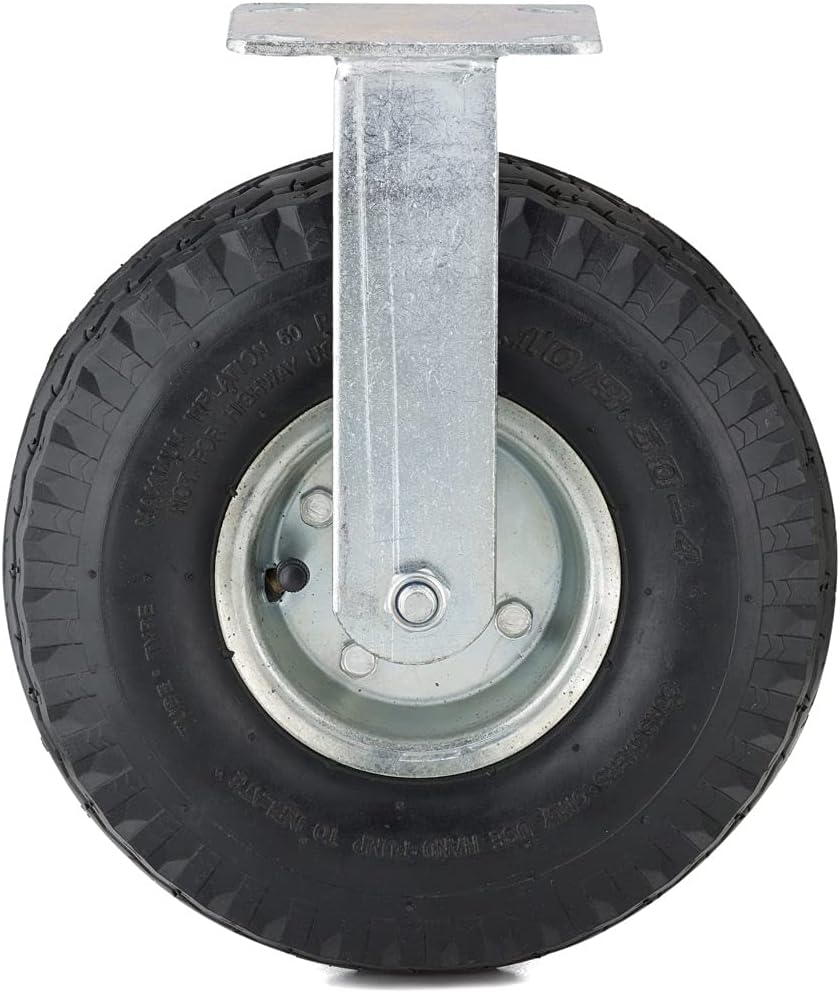 Richelieu Hardware F27358 Industrial Pneumatic Casters Casters-Fixed-10 Wheel Diameter, 10" x 3 1/2" x 11 3/4"