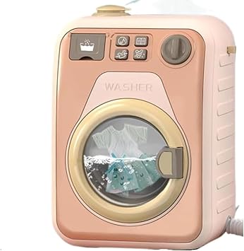 Toy Washing Machine, Pretend Play, Childrens Toy, Washing Machine Toy Set, Electric Mini Drum Washing Machine Toy, Movable Energy Additive, Light Sound, Improves Practical Ability, Home