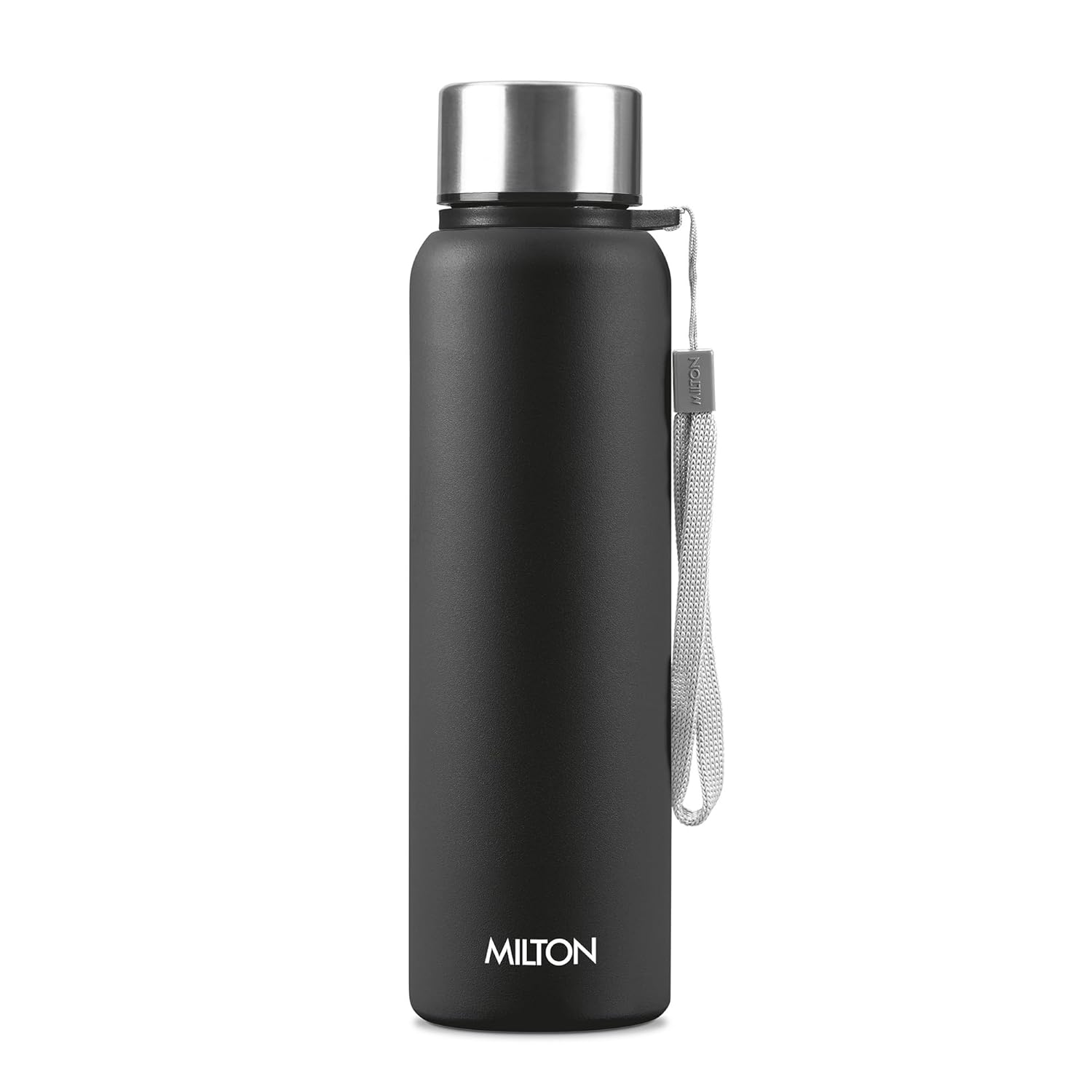 MILTON Brim 1000 Stainless Steel Water Bottle, 875 ml, Black Single