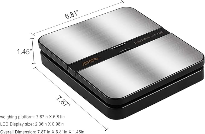 Báscula postal digital Acteck 150 lb, negra miniatura 4