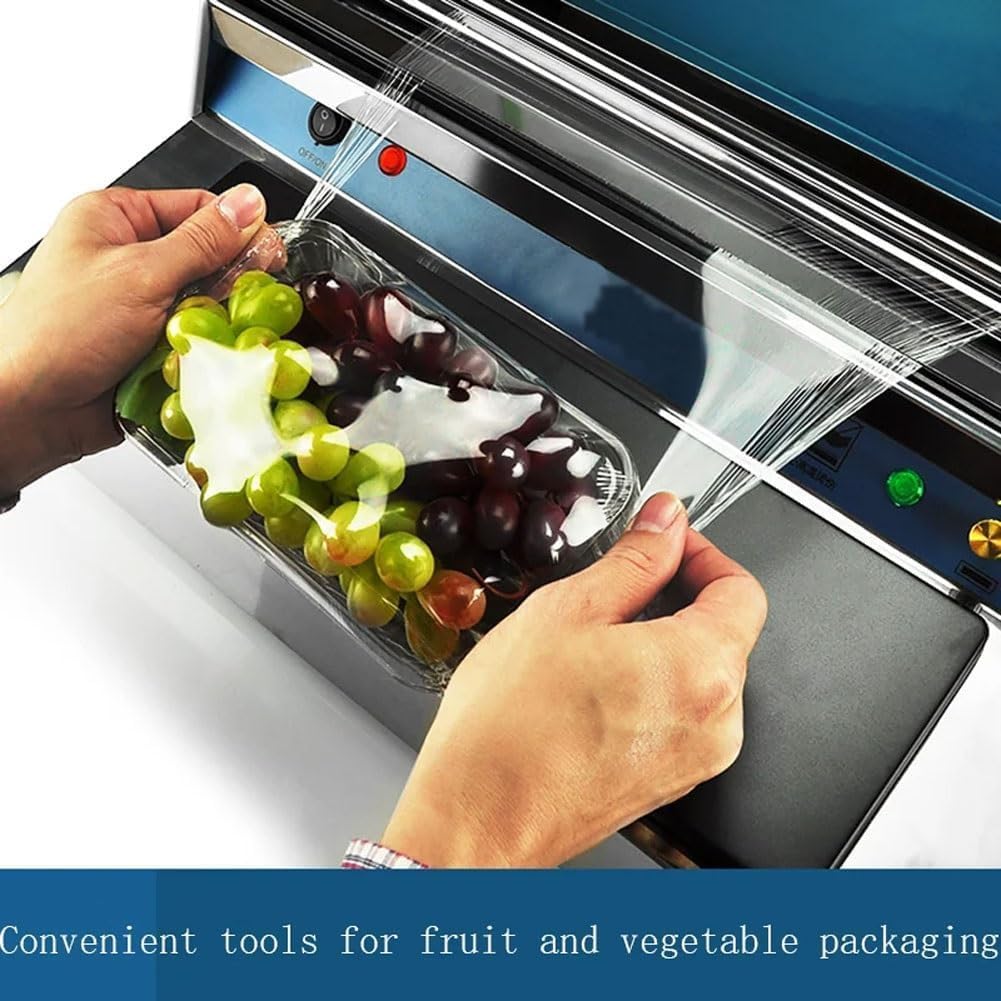 Stretchfolie Wrapper Maschine - Manuelle Frischhaltefolie Verpackungsgerät für Lebensmittel und Gemüse - 45,7 cm Handfolienversiegelung für gewerbliche Nutzung