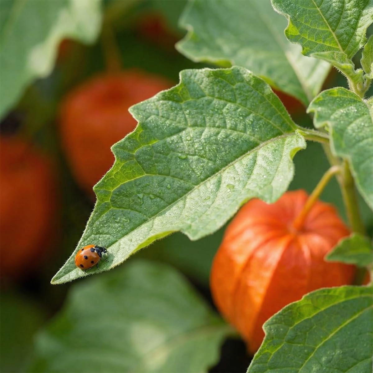Bloomique - Juego de 6 - Physalis Alkekengi Franchetii - Planta linterna - Resistente al invierno - Perenne - 10-20 cm de altura - Maceta de 9 cm