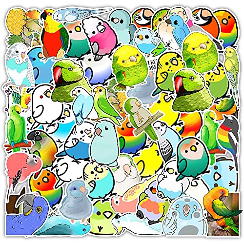 Colourful Bird Stickers |50 Pcs Bird Waterproof Vinyl Decals for Water Bottles Laptop Luggage Cup Mobile Phone Computer Skateboard Refrigerator Wardrobe Guitar Car Motorcycle Bike DÃ©cor