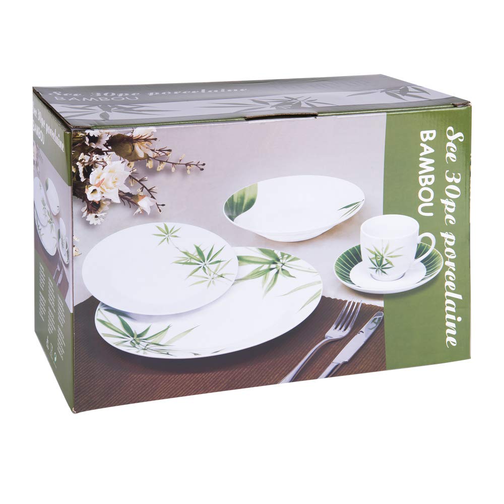 TREND'UP - SERVICE 30 PIECES PORCELAINE BAMBOU