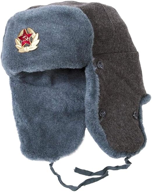 Amazon.com: Sombrero de invierno de Ushanka del ejército ruso de la URSS  con insignia de soldado del ejército soviético : Todo lo demás