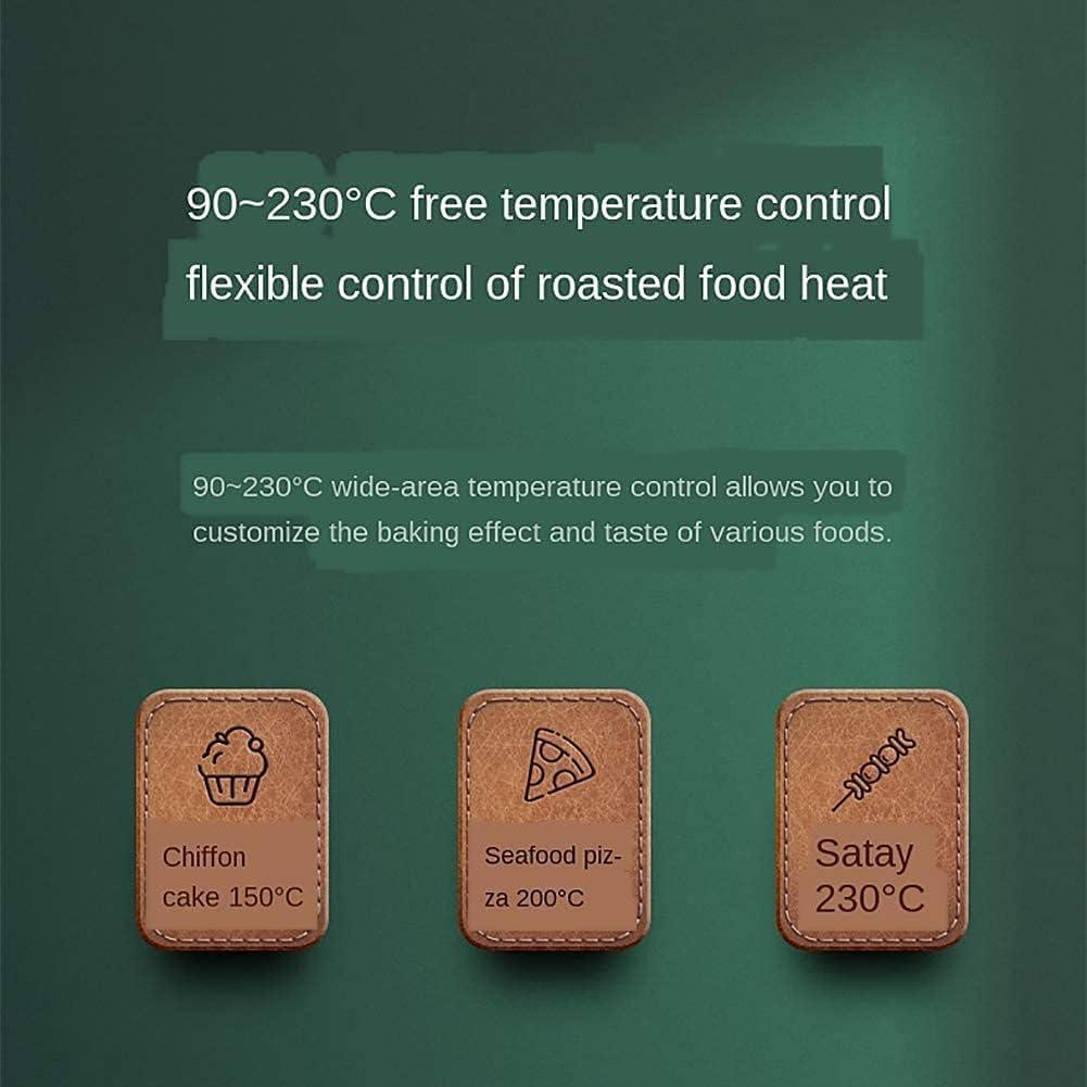 Forno tostapane, mini forno friggitrice ad aria grill elettrico a convezione da 12 litri con impostazione della temperatura 90-230 ℃ e timer 60 minuti, 2 funzioni di cottura, facile pulire