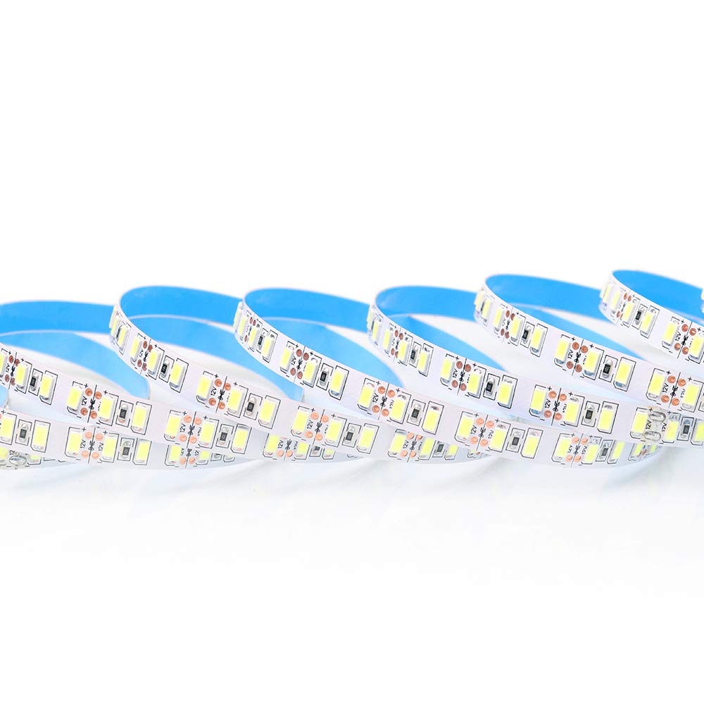 LED Strip Lights, 16.4ft White LED Light Strip 5630 LED Tape Lights 600 LEDs, Super Bright 13000-15000K,LED Strip Lights for Home Lighting Kitchen Bed Flexible Strip Lights