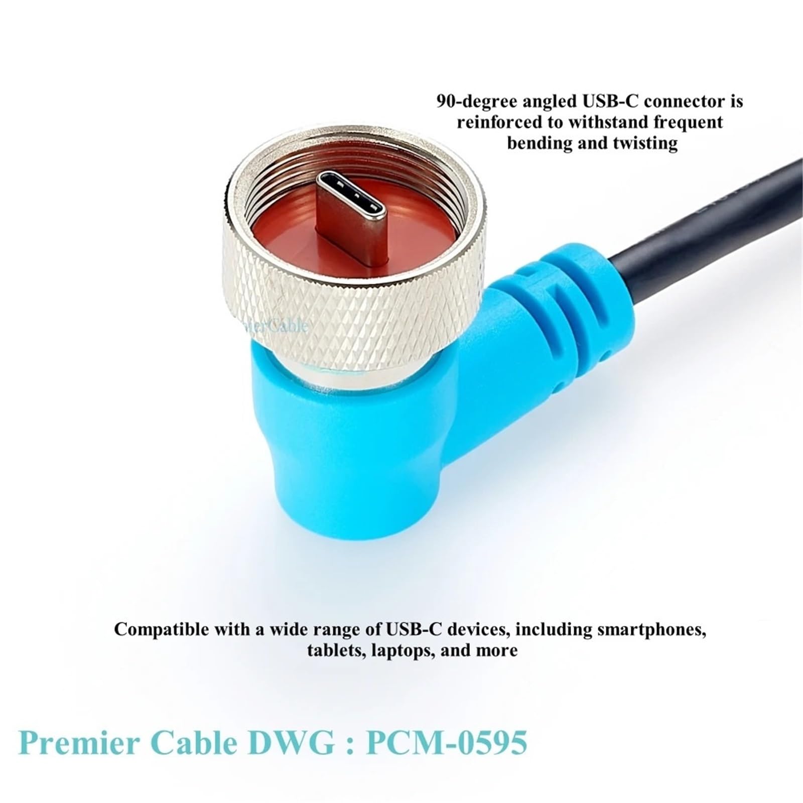 Wytrzymały i wodoodporny kabel USB C 90 stopni pod kątem prostym 90 stopni uszczelniony kabel USB C typ C męski na C męski