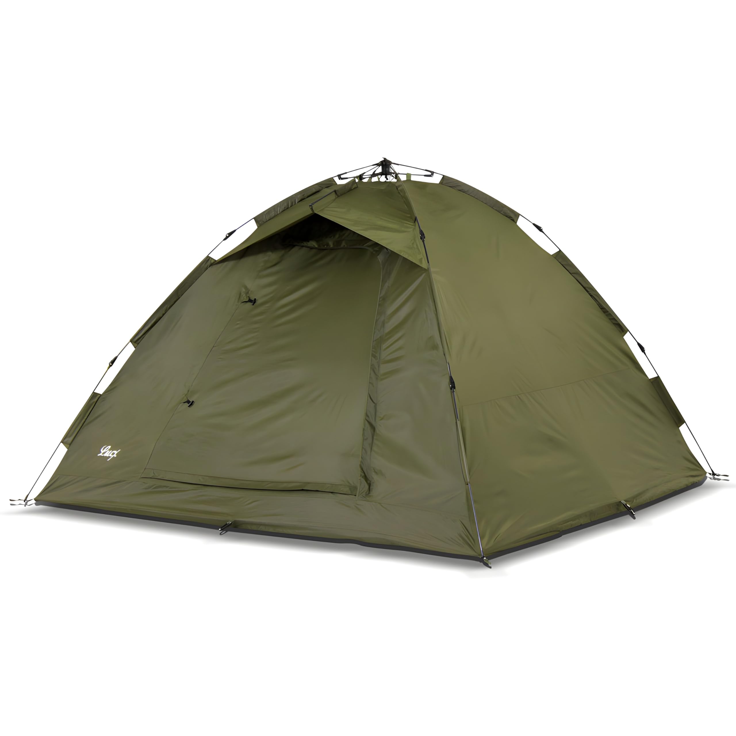 Lucx Ruck Zuck Zelt/Angelzelt/1-2 Man Bivvy/1-2 Mann Karpfenzelt/Campingzelt/Sekundenzelt/Schnellaufbauzelt, Tienda de campaña para 1-2 Personas, Verde Oliva, 950x190x190