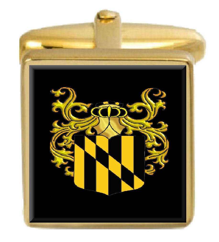 Manschettenknöpfe Calvert England Familienwappen Heraldry Box Set mit Gravur