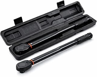 HUPLA 1/2" Drive Click Torque Wrench (10–150 Ft-Lb / 28–210 Nm) | Dual Range Micrometer Adjustable Ratchet Wrench for Car,... Price In India