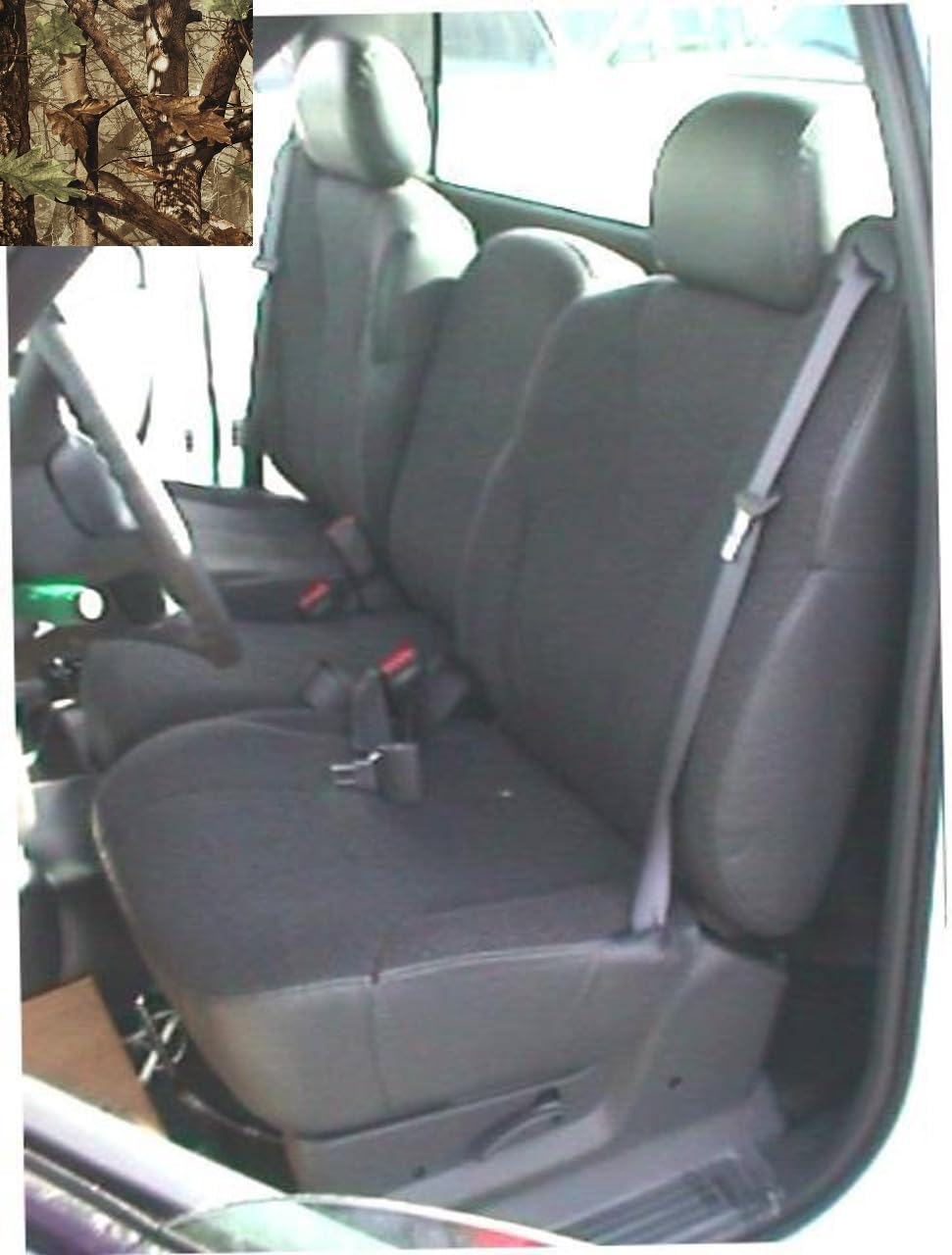 Durafit Seat Covers, C988-DS1C - 1999-2002 Chevy Silverado, Suburban, Tahoe, GMC Sierra, Yukon, Front 40/20/40 Manual, Solid Center Armrest, Made in Waterproof DS1C Camo Endura