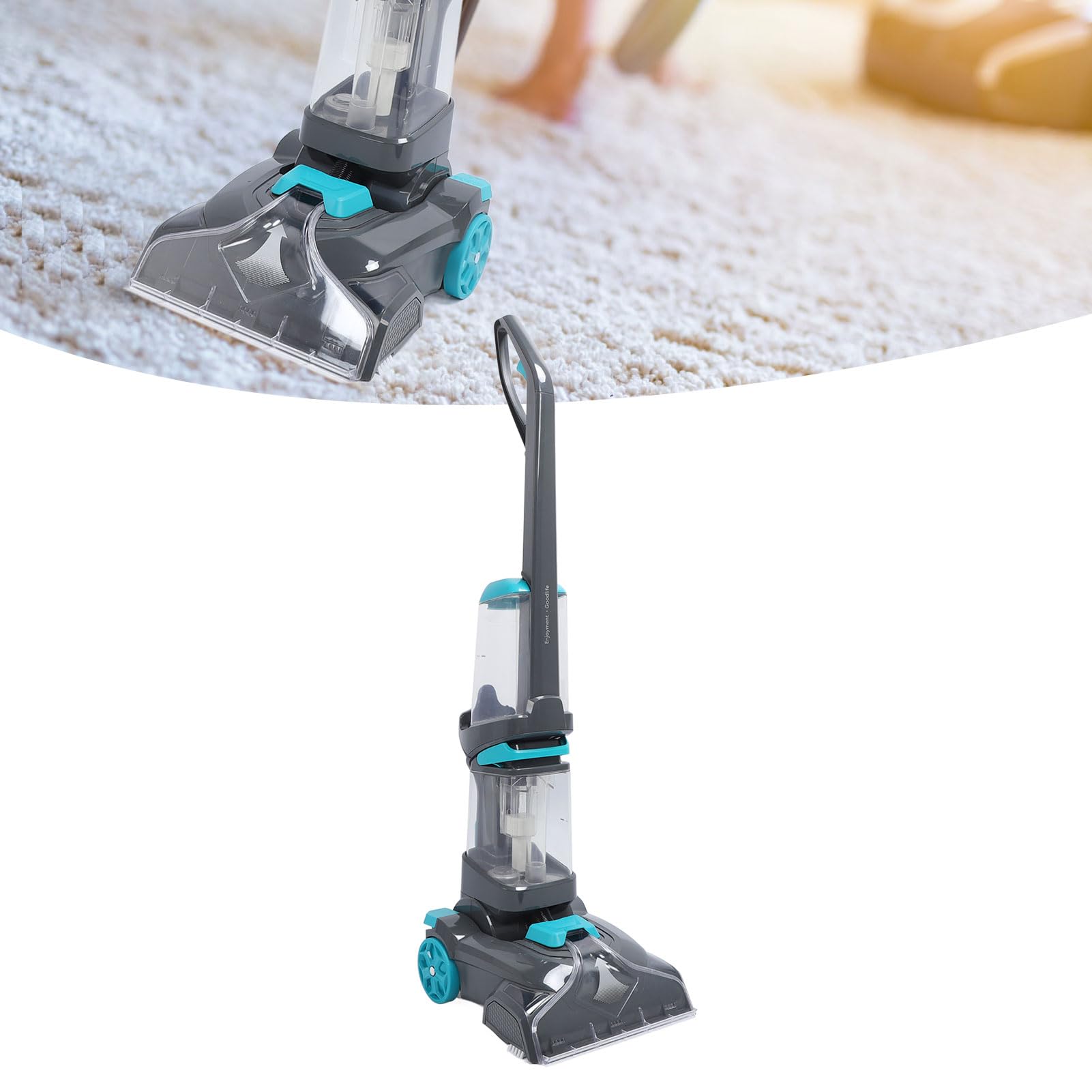 Limpiador de Alfombras Vertical, Aspirador Multifuncional para Mascotas con Eliminación de Manchas de 1200 W para Uso Doméstico