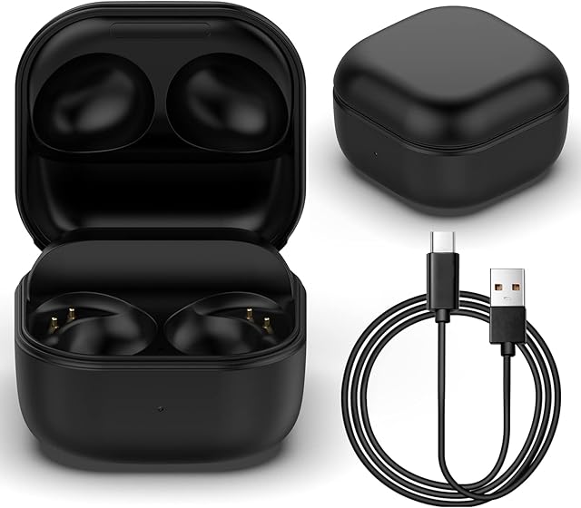 Wired Charging Case Compatible with Samsung Galaxy Buds2 Pro(R510) Only, Replacement Charger Case Dock Station for Galaxy Buds 2 Pro Bluetooth Earbuds (Black)