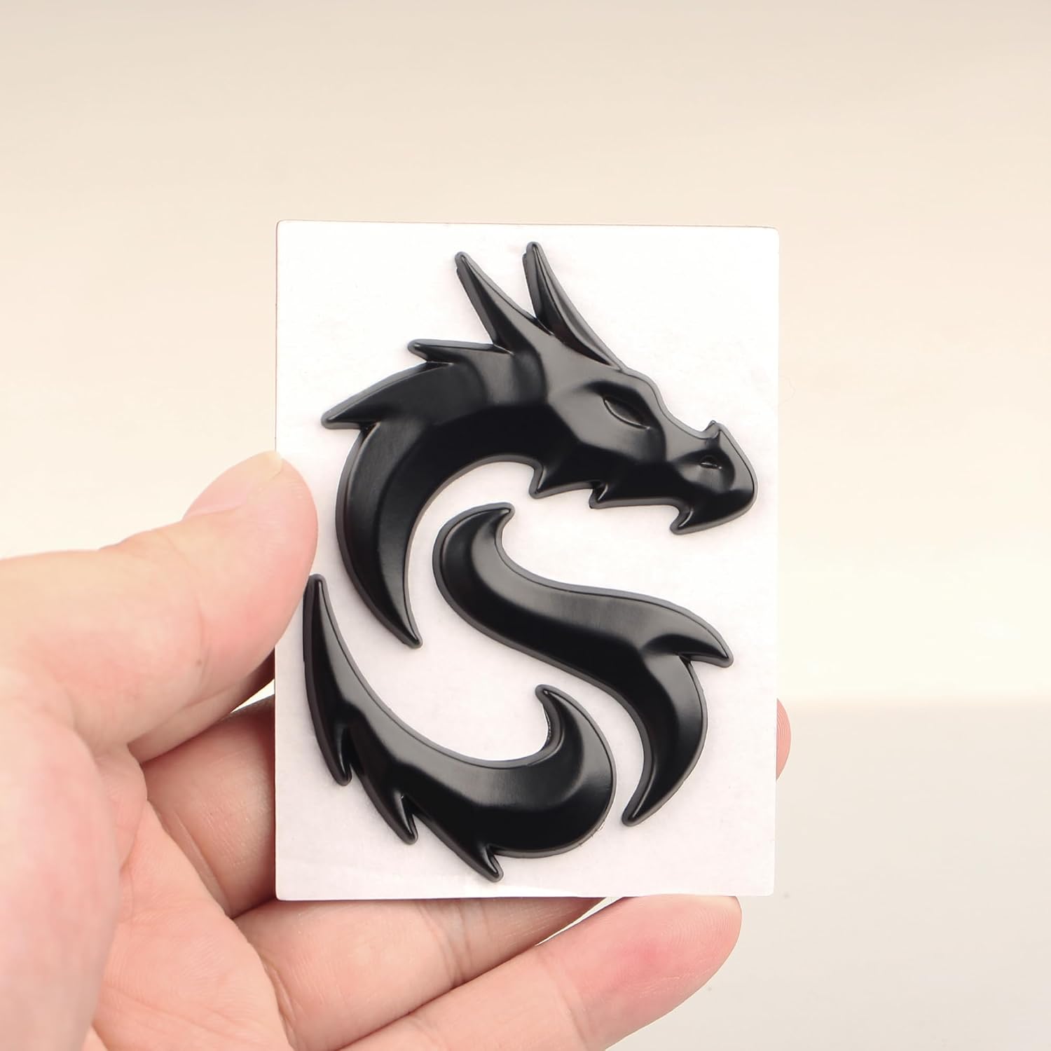 Dragon Zinc Alloy Car Emblem - 3D Metal car Stickers Side Rear Tailgate Bumper Decal Name Plate Logo for Truck, SUV, Window (Black)