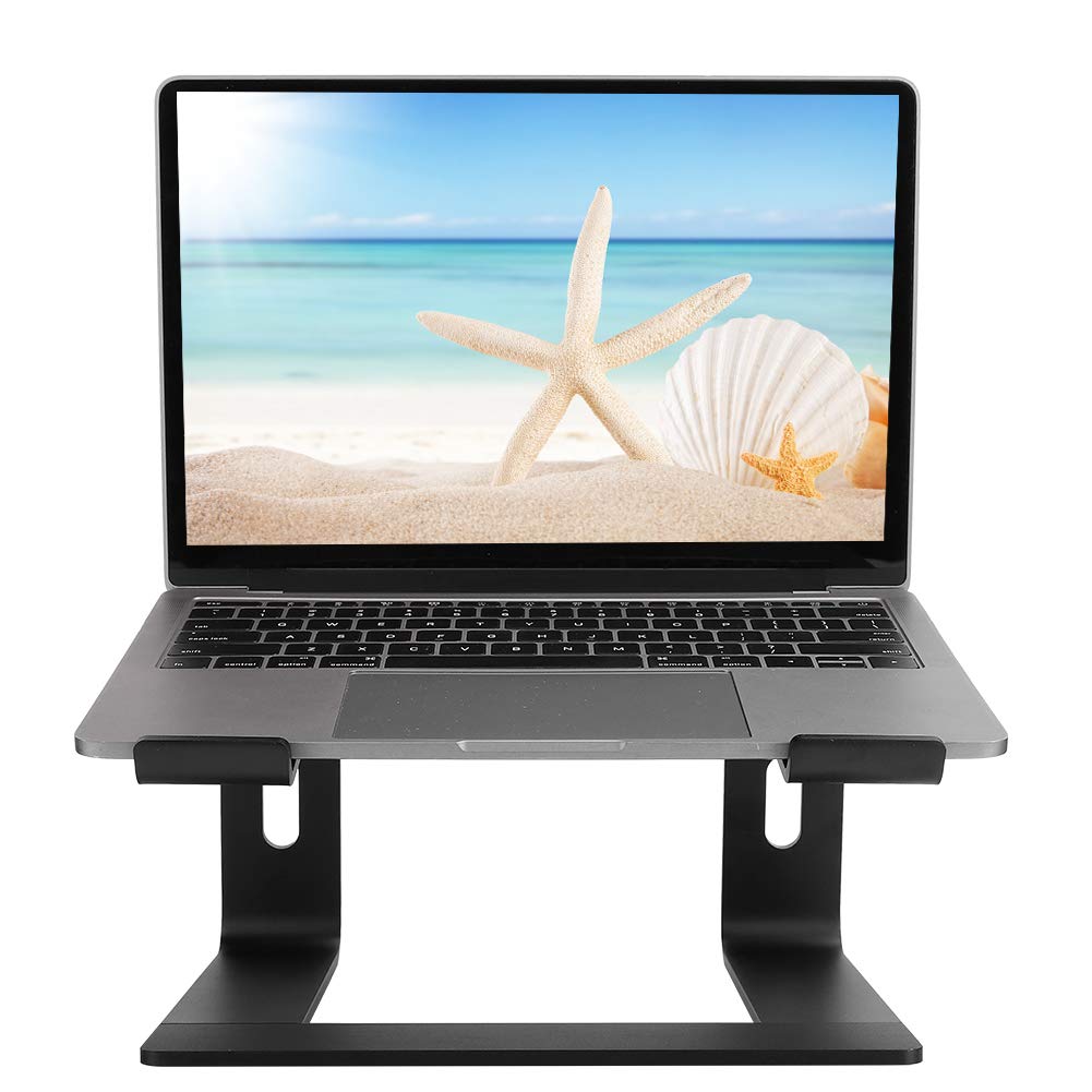 Supporto verticale per laptop, staffa di dissipazione del calore per notebook, supporto ventilato in lega di alluminio per PC desktop con gestione dei cavi, ideale per un ambiente