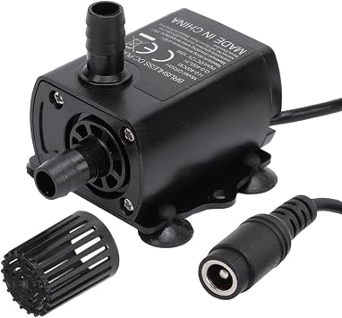 DC 12V 10W Submersible Water Pump, 400L/H Adjustable Flow for Aquarium
