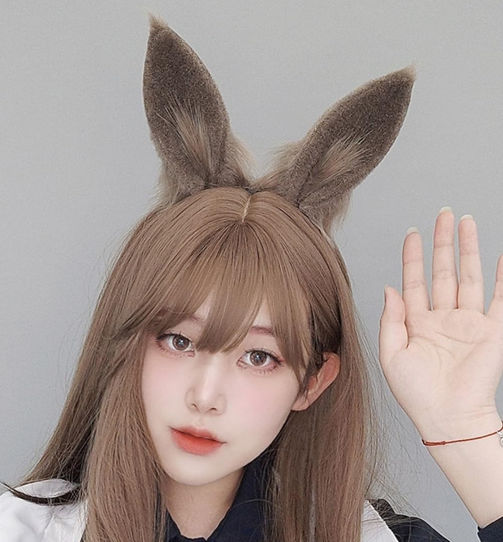 Horse Ears Headband Faux Fur Animals Ears Headwear Farm Horse Costume Hair Accessories for Cosplay Party