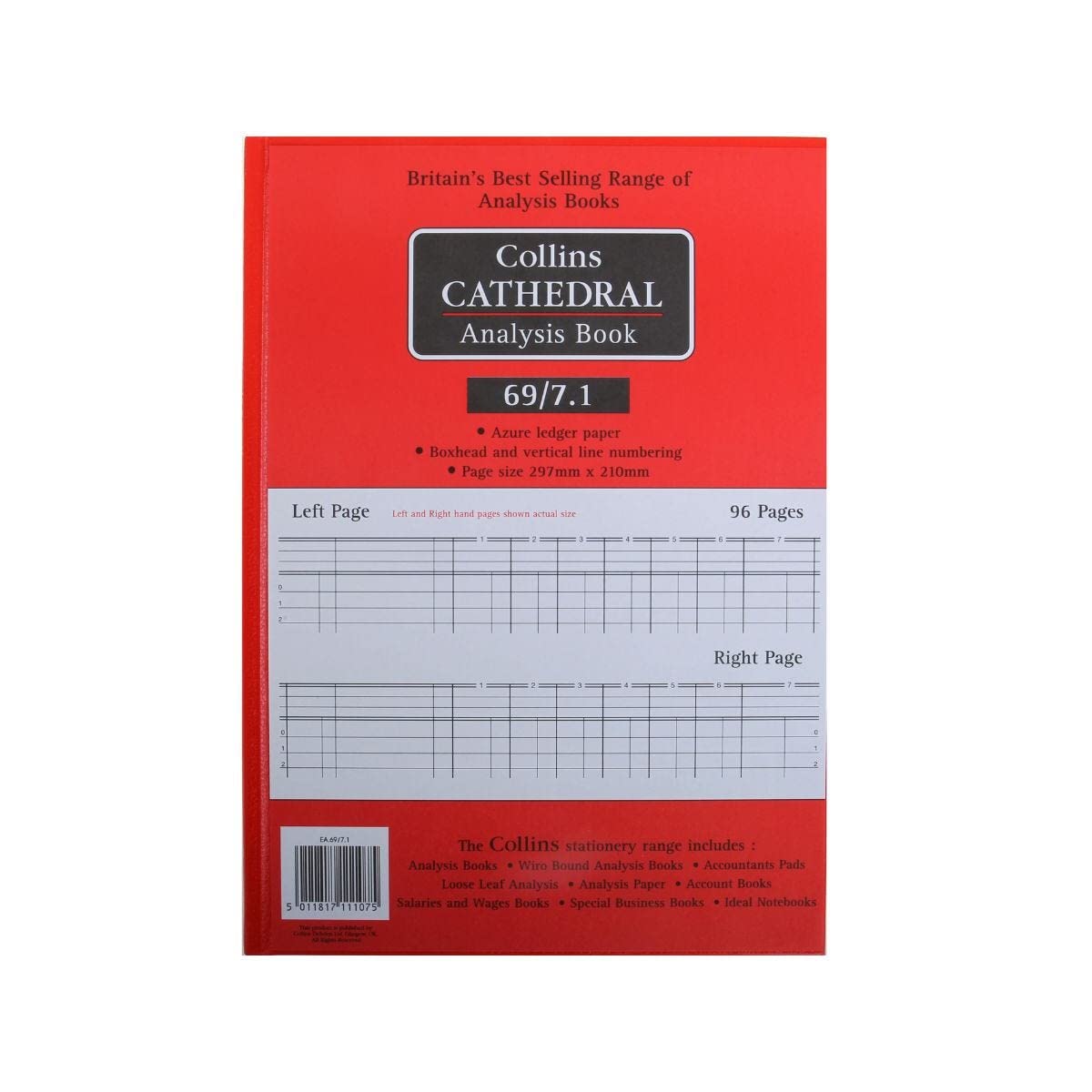Cathedral Account Book 7 Cash Column 96 Pages 48 Sheets