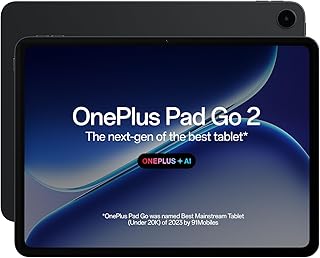 OnePlus Pad Go 2, 30.73 cm (12.1 inch) 2.8K Display, Dolby Vision™, 120Hz Refresh Rate, Quad Speakers, AI, 10050 mAh Battery, Wi-Fi Tablet, 8GB RAM 128 GB Storage, Shadow Black