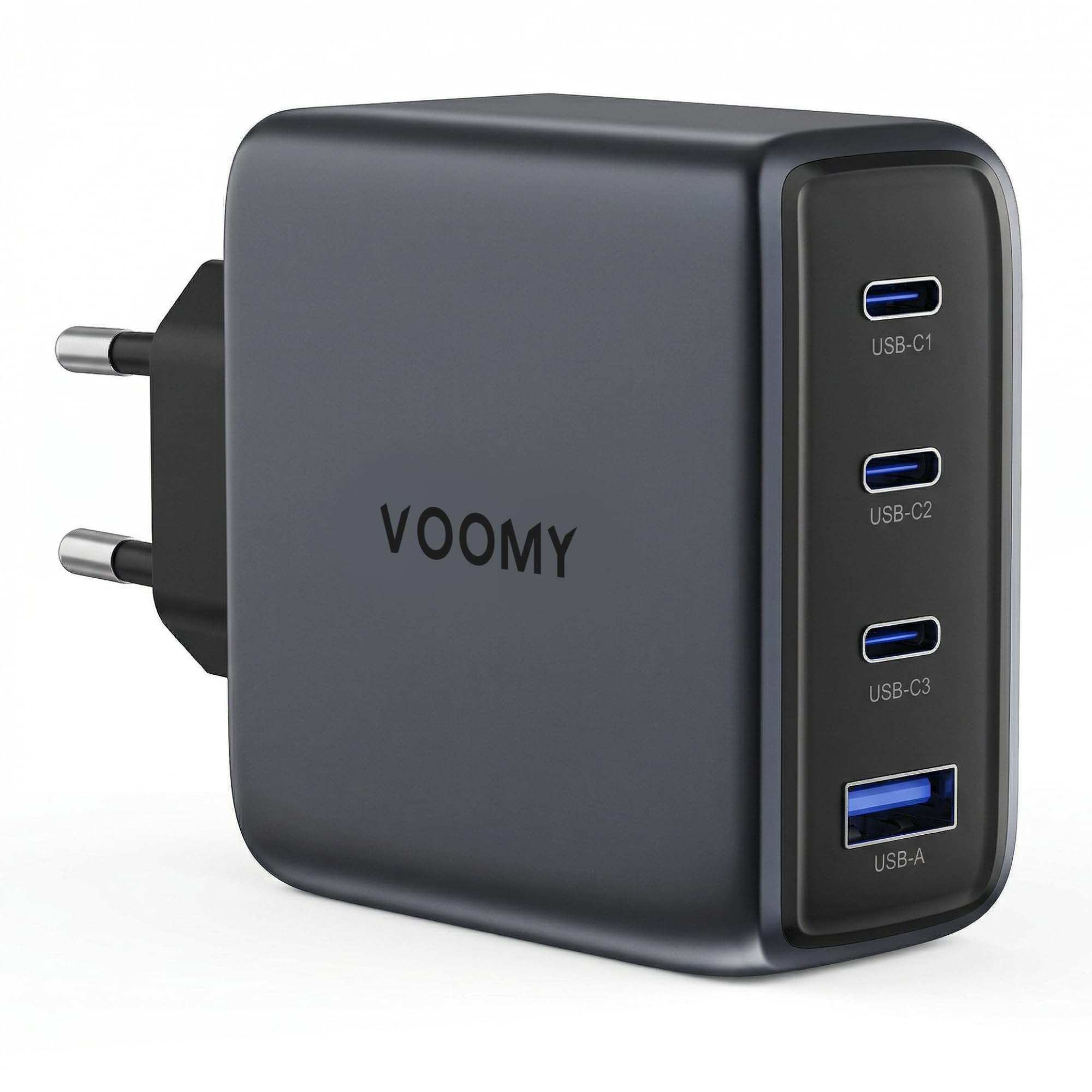 Voomy Adaptateur de Charge USB C 140W 4 en 1, Chargeur Rapide GaN pour Ordinateur Portable, Tablette et Smartphone (140, Watts)