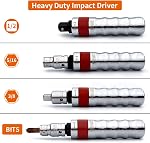 Hand Manual Reversible 1/2-inch 3/8-inch Impact Driver Set Extractor-13PCS Impact Screwdriver S2 Steel Disengage Rusted Fasteners or Frozen Bolts