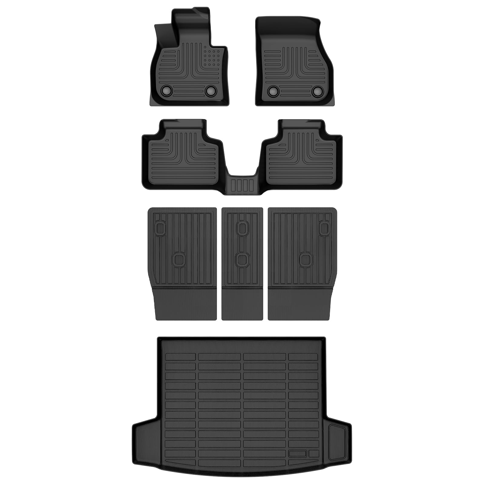 Floor Mats &amp; Cargo Liner for 2025 2026 MINI Countryman (Not for SE/Electric Models) with Backrest Mat All Weather Automotive TPE Floor Liners Set Anti-Slip Waterproof Countryman Accessories