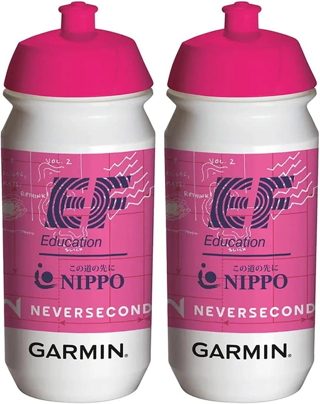 Tacx Shiva Team Water Bottles EF Education First Nippo Pro Cycling 500ml (2 Pack)