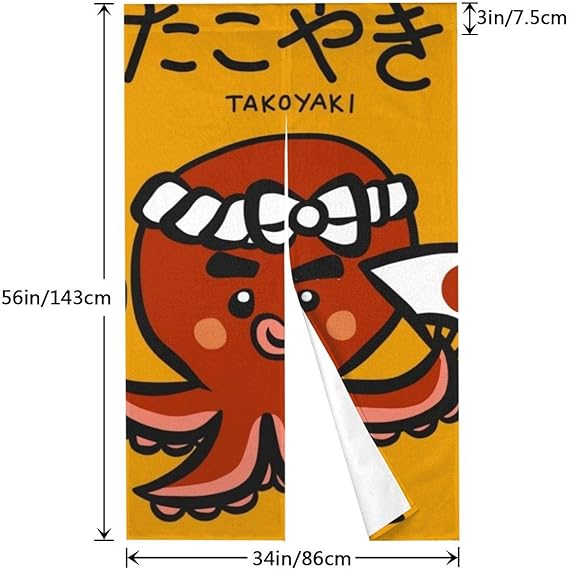 Amazon のれん カーテン 和食たこ焼きタコ漫画ベクトルイラスト落書きスタイル 柔らかい おしゃれ 玄関 キッチン リビング 台所 飲食店 出入り口 開店祝い 新築祝い 仕切り 遮光 暖簾 カーテン 幅86丈143cm のれん オンライン通販 Amazon のれん カーテン 和食たこ焼きタコ漫画ベクトルイラスト落書きスタイル 柔らかい おしゃれ 玄関 キッチン リビング 台所 飲食店 出入り口 開店祝い 新築祝い 仕切り 遮光 暖簾 カーテン 幅86丈143cm のれん オンライン通販