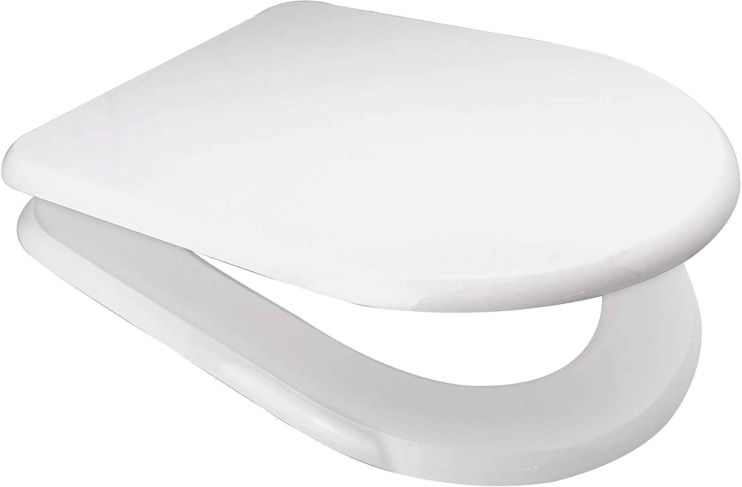 Euroshowers White One Seat Soft Close Toilet Seat with Top Fix/Blind