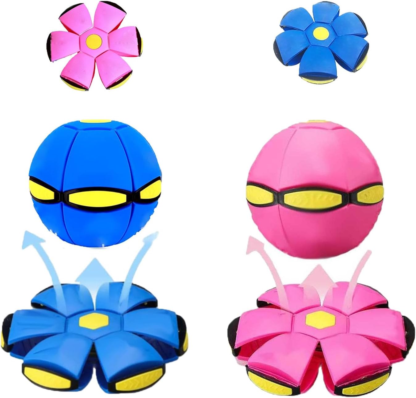 Magic Bouncing Ball, Childrens Bouncing Ball Magic, Parent-Child Interaction, Dual Form Freely Switchable, for Large Small Medium Dogs, with 6 Light