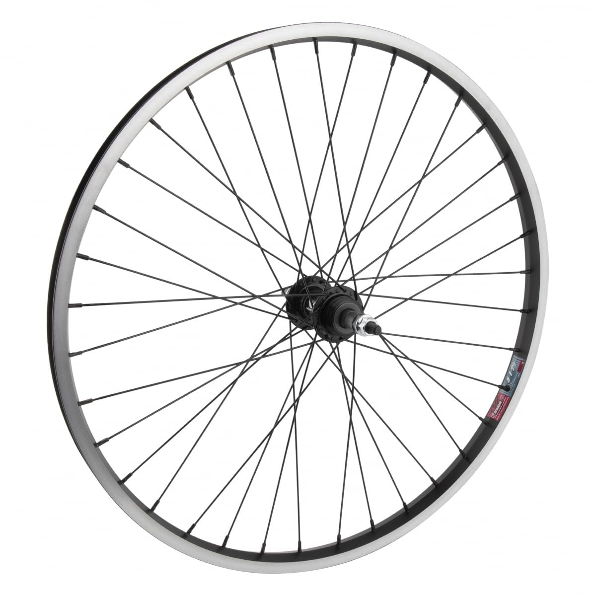 Wheel Master Rear Bicycle Wheel 24 x 1.75 36H, Alloy, Bolt On, Black