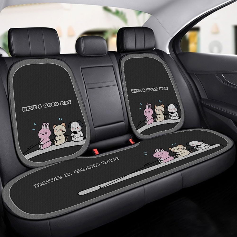 HYQHYX Driver seat Cushion Car Cushion Four Seasons Universal Breathable Cute Cartoon seat car Cushion Summer car seat Cover seat Cushion(Color:2,Size:b)