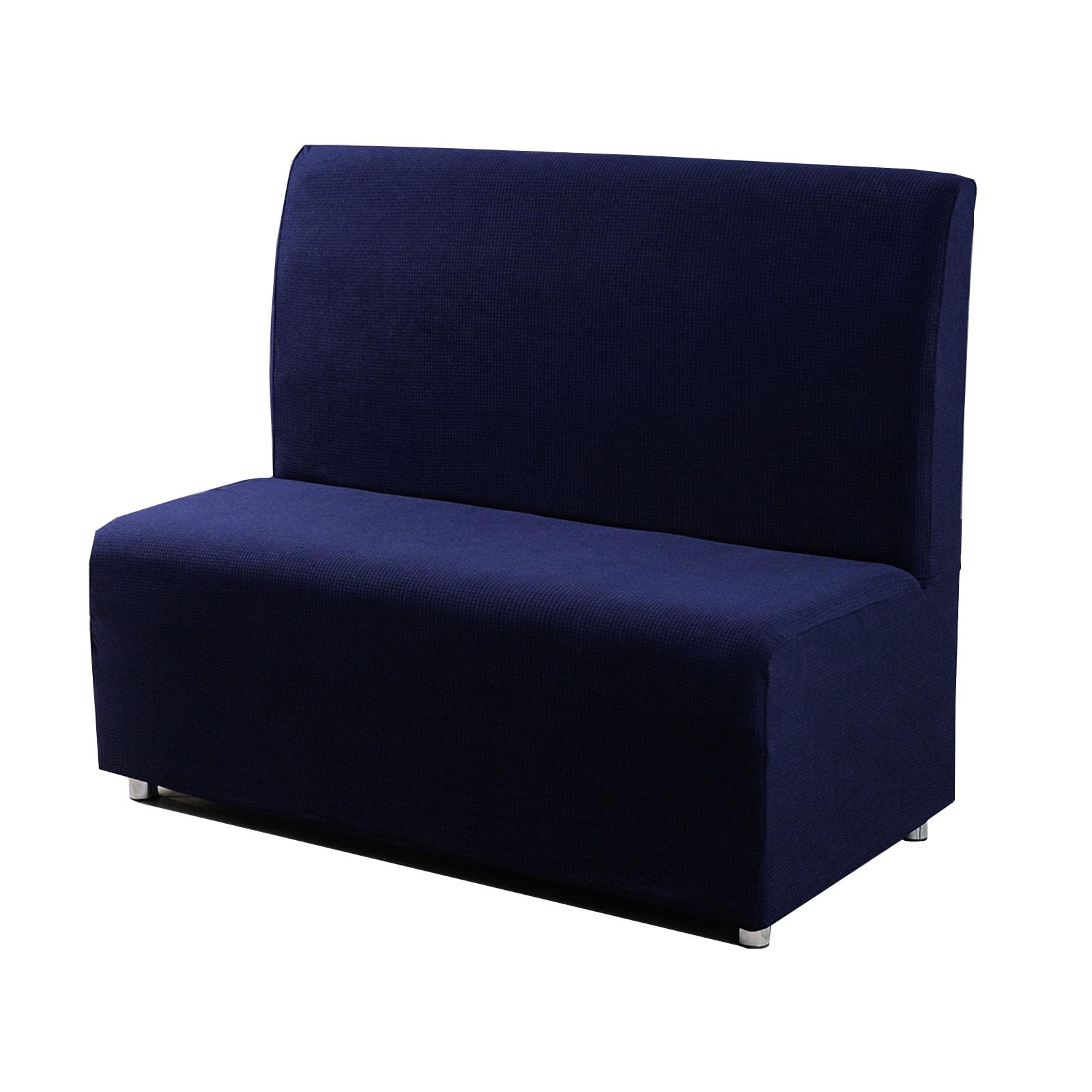 Leomix Armless Sofa Card Seat Cover, Futon Cover Stretch Protector Slipcovers, 2-Seater Settee loveseat Couch Bed Covers,L,Single sided seat