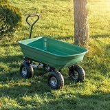 BEGRIS® Wózek transportowy ogrodowy do Ogrodu z Plandeką Taczka Przyczepka ogrodowa Udźwig 450 kg Porządki Ogrodowe