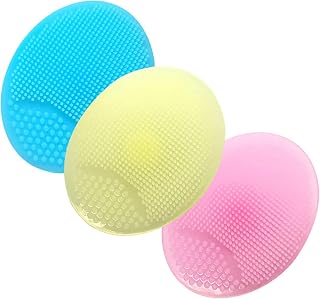 Holoras Baby Bath Silicone Brush Set, Baby Cradle Cap Brush and Comb Silicone Face Scrubber Brush for Dry Skin, Cradle Cap and Eczema, 3pcs
